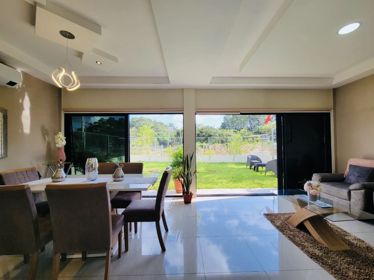 new house in a private area with beautiful mountain views and cool climate.