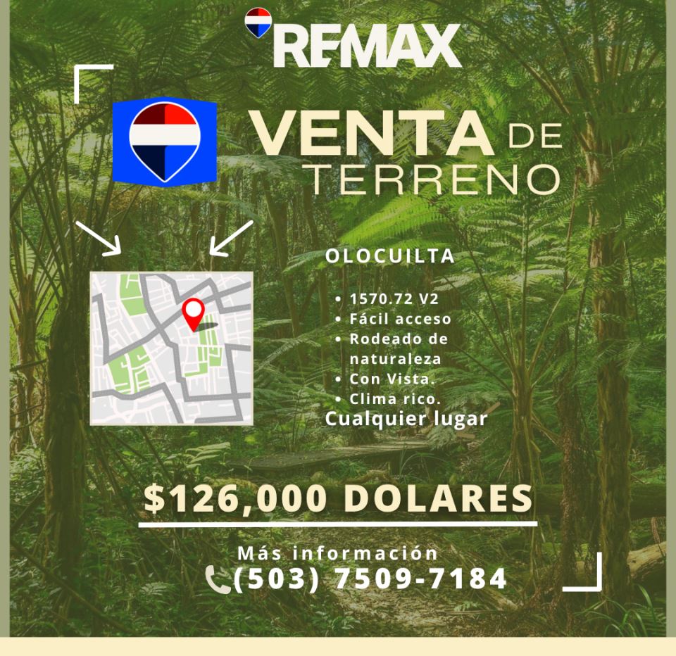 Land for sale in Olocuilta